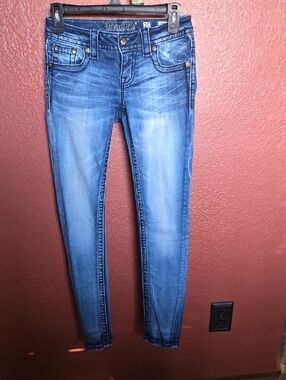 Miss Me Medium Blue Washed Skinny Jeans